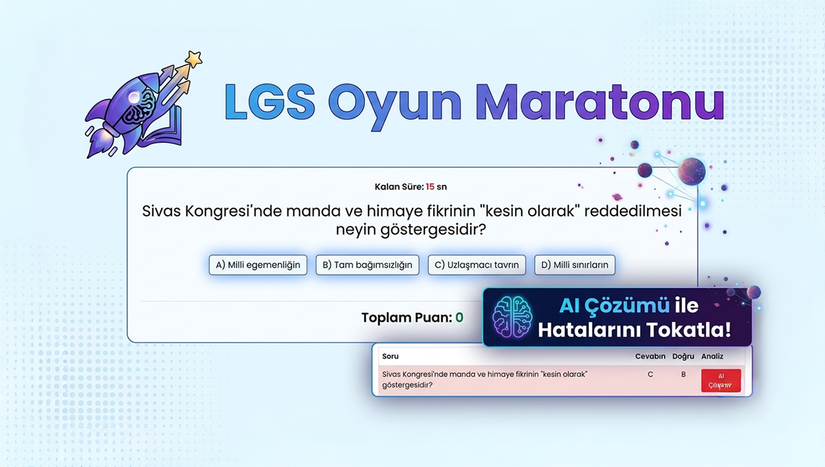 LGS Hazırlığında Eğlence ve Teknoloji Bir Arada: LGS Oyun Maratonu Başladı!