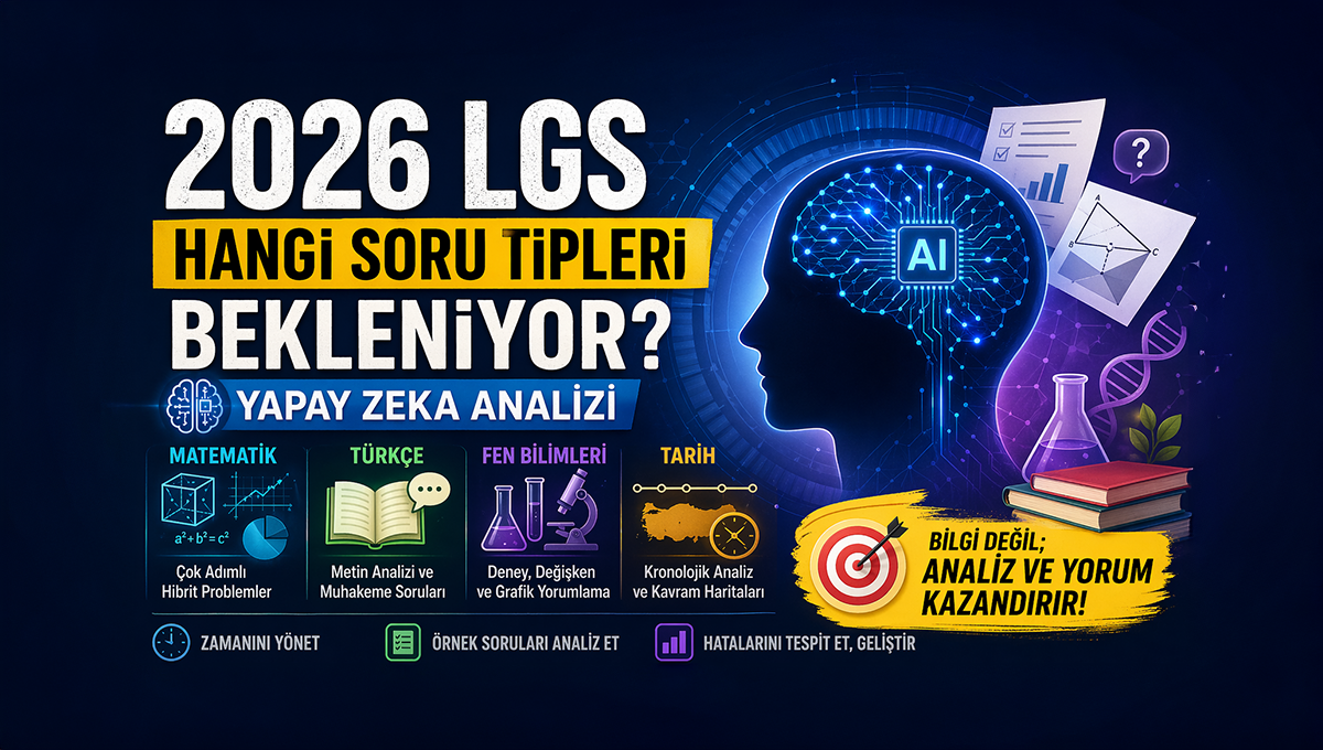 2026 LGS’de Hangi Soru Tipleri Bekleniyor? Yapay Zeka Analizi